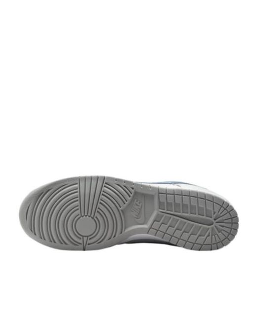 Nike White Dunk Low Logo Patch Sneakers for men