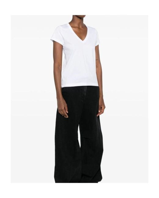 Mazzarelli White V-Neck T-Shirt