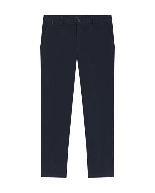 Boss Blue Logo-Patch Trousers for men