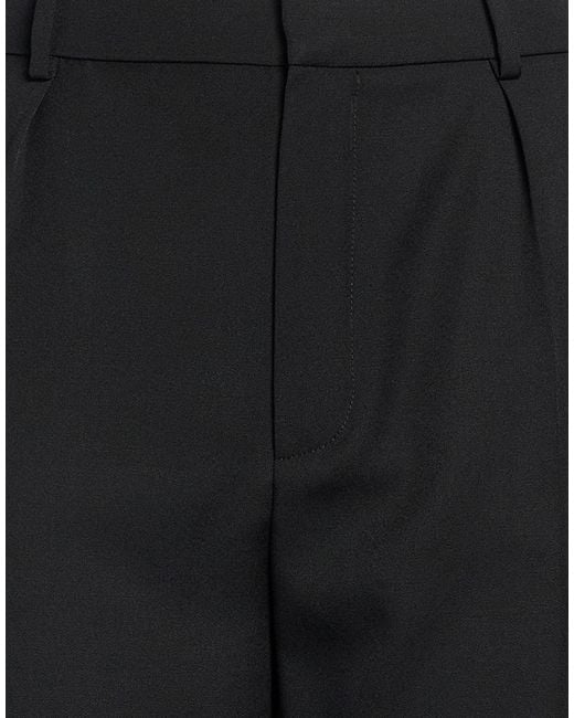 Saint Laurent Black Wool Straight-Leg Pants