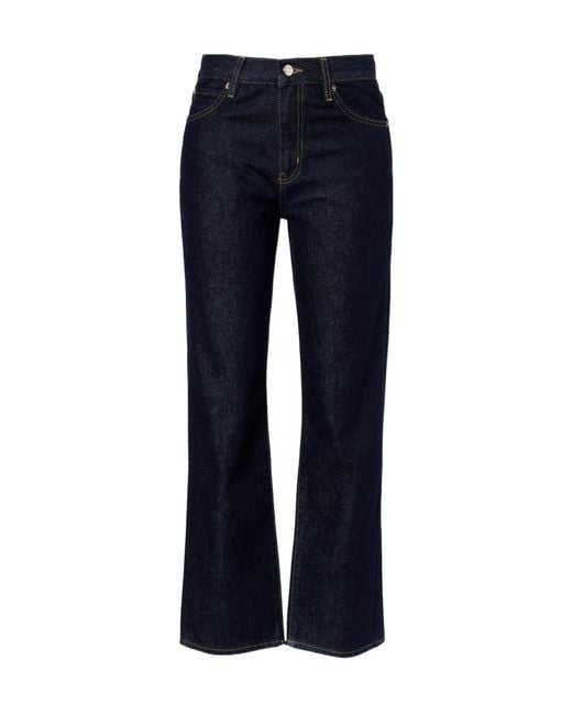 FRAME Blue The Hang Straight Jeans