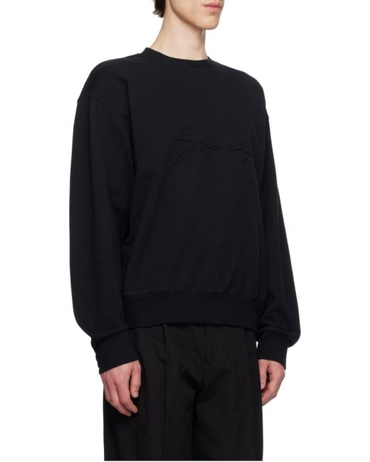 Givenchy Black Logo Detailed Crewneck Sweatshirt for men