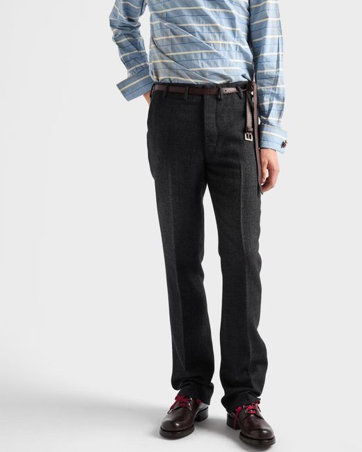Prada Black Wool Pants for men