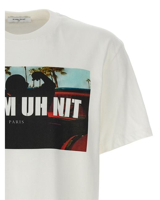 Ih Nom Uh Nit White T-Shirt With Round Neck And Short Sleeves for men