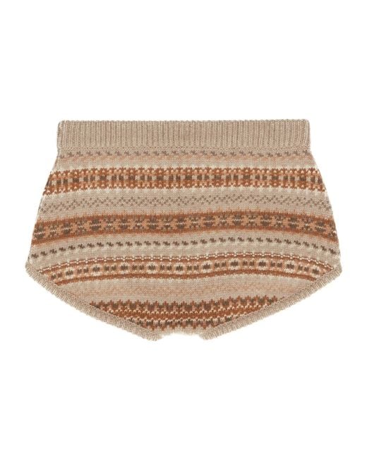 Magda Butrym Natural Magda Burtym Jacquard Knitted Shorts