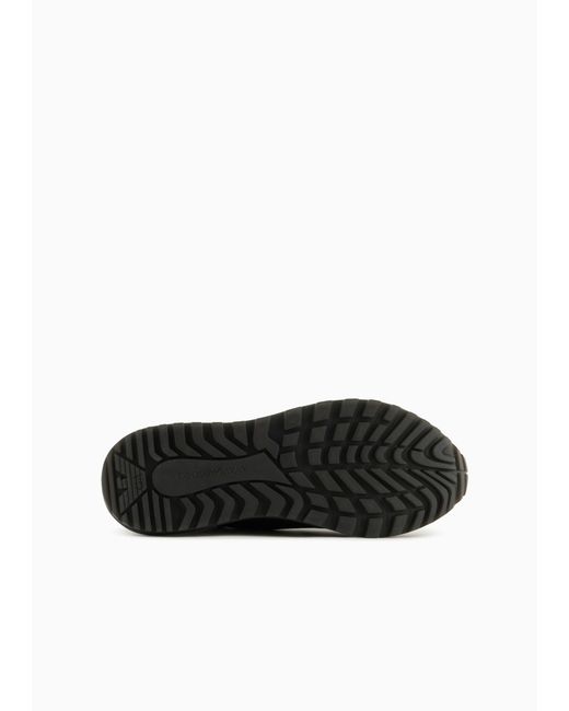 Emporio Armani Black Laced Sneakers for men