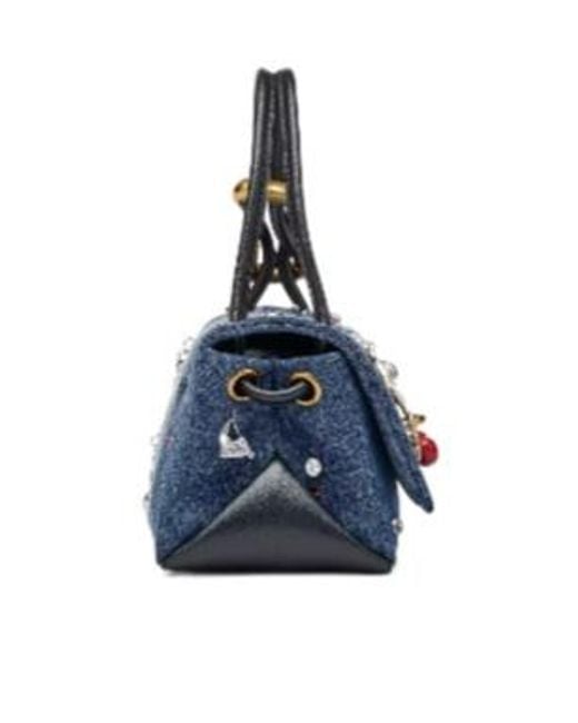 Marc Jacobs Blue The Trinket Charm Denim Large Dual Bag