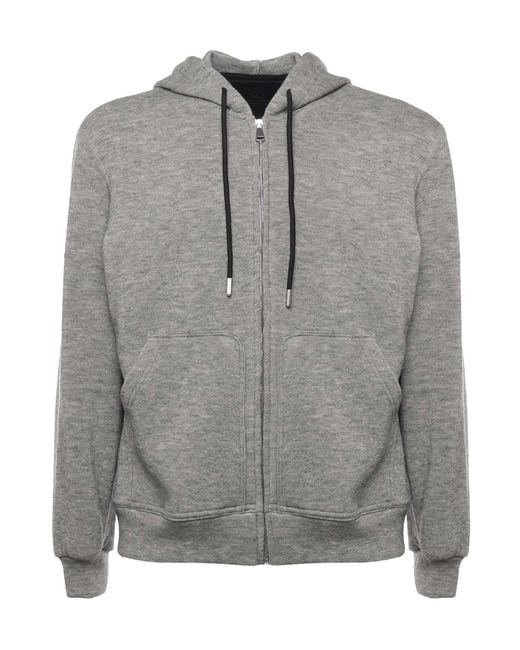 Giuliano Galiano Gray Guetta Zip-Up Hoodie for men