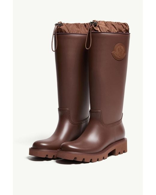 Moncler Brown Kickstream Rain Boots