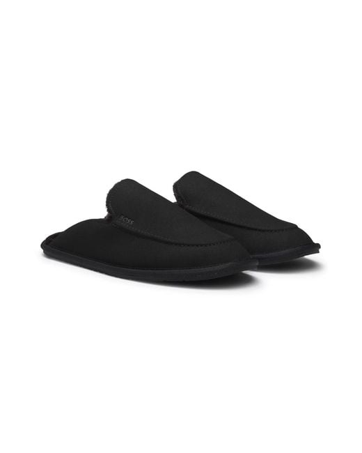 Boss Black Msfr Topstitched Slippers for men