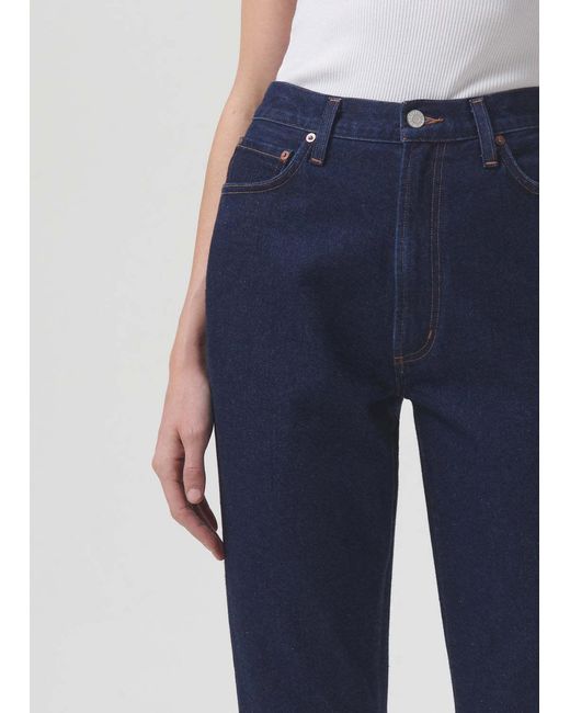 Agolde Blue Whisper Mid-Rise Flared Jeans