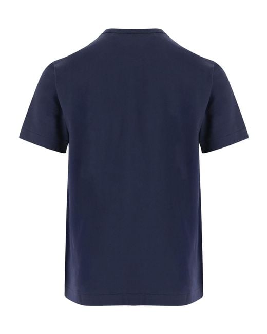 COMME DES GARÇONS PLAY Blue Comme Des Garçons Play Logo Printed T-Shirt for men