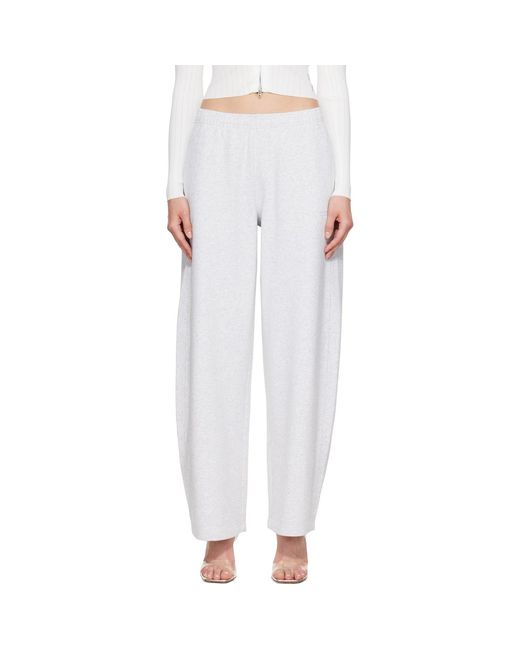 Alexander Wang White Crystal Mid-Rise Relaxed Sweatpants
