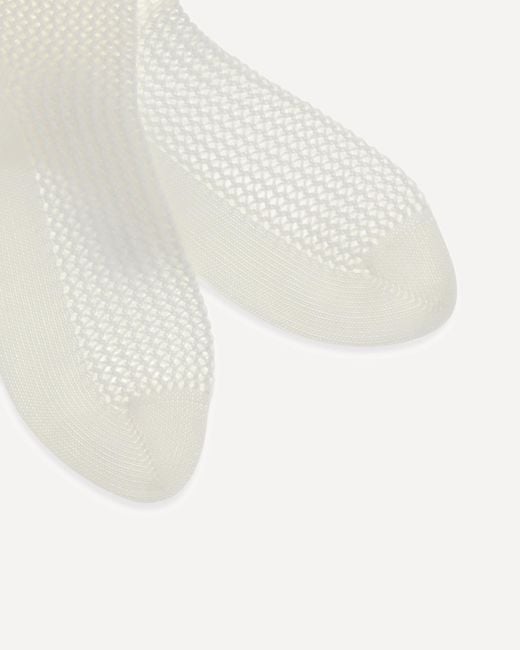 Brunello Cucinelli White Striped Socks