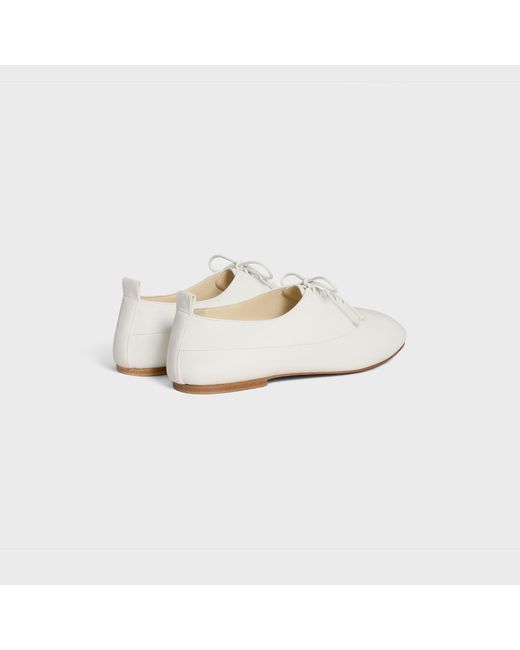 Céline White Lise Perforated Triomphe Richelieu