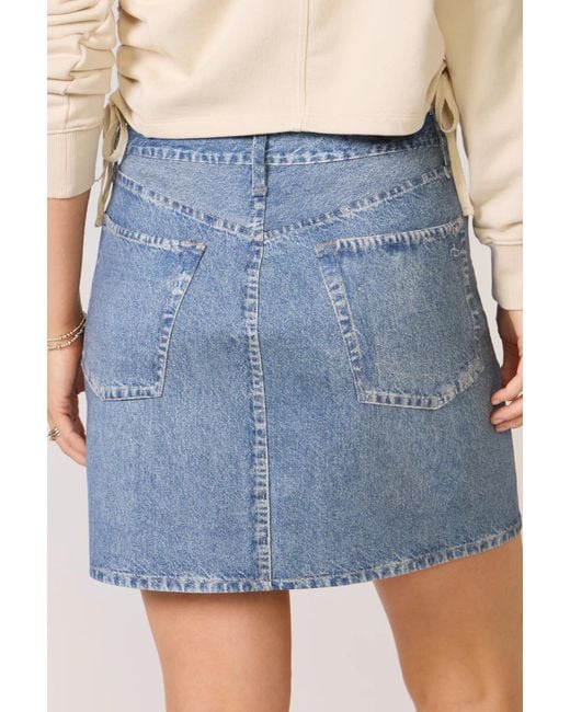 Rag & Bone Blue Miramar Ponte Mini Skirt