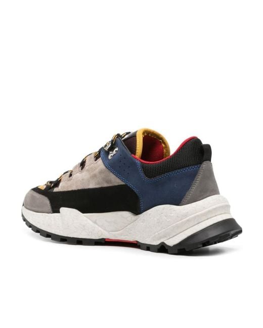 DSquared² Blue Panelled Lace-Up Sneakers for men