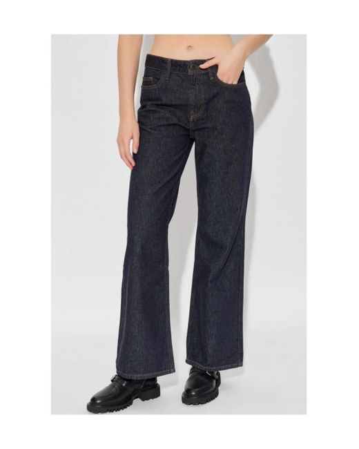 AllSaints Blue Ember Wide-Leg Jeans