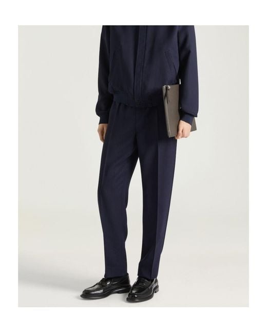 Givenchy Blue Couture Seam Striped Joggers for men