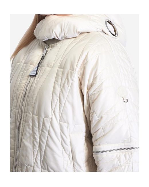 Moncler White Long-Sleeved Down Jacket