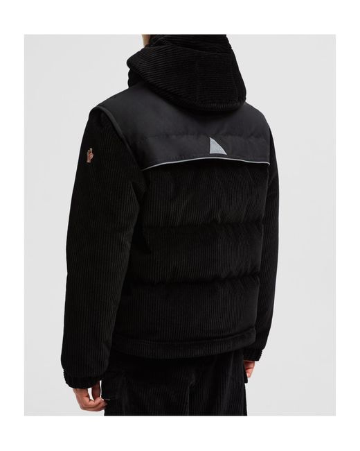 Moncler Black Grenoble Hooded Down Jacket for men