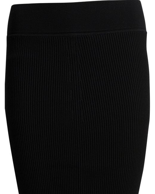 Rick Owens Black Ribbed Skirt