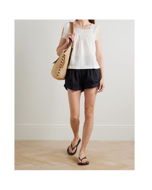 Doen White Sleeveless Tops
