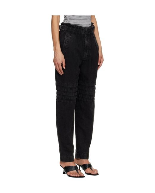 Isabel Marant Black Isabel Marant Étoile Mellya Ruffled Trousers