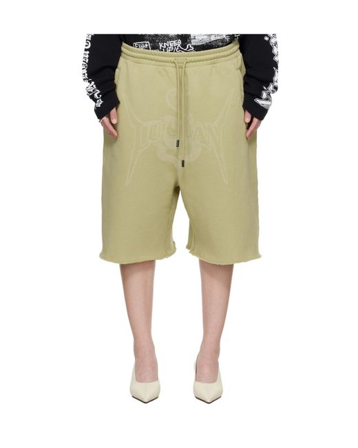 Lu'u Dan Green Zoku Drawstring Shorts for men