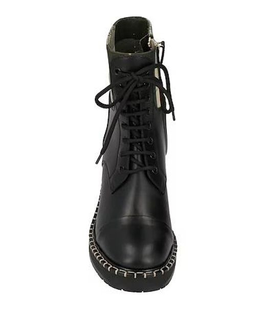 Chloé Black Lace-Up Ankle Boots