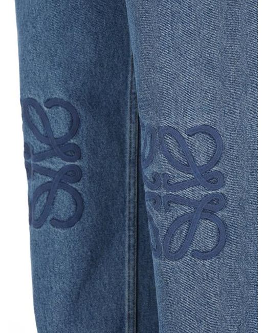 Loewe Blue Anagram Baggy Jeans