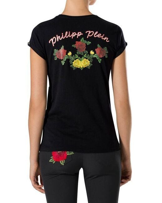 Philipp Plein Black Logo Details T-Shirt