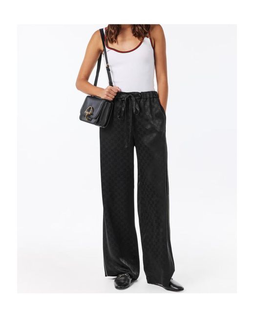 Gucci Black Logo Wide-Leg Track Pants