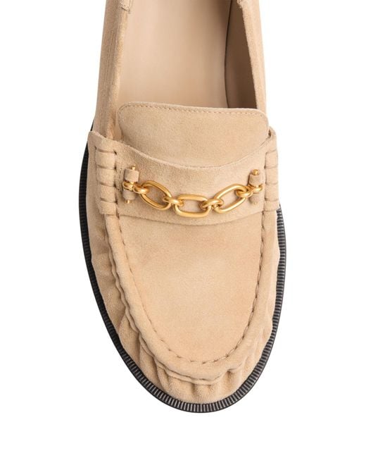 Balmain Natural Sync Suede Leather Loafers for men