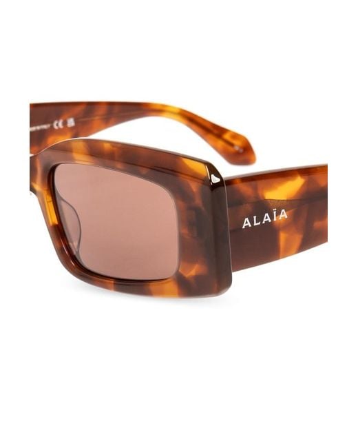 Alaïa Multicolor Alaïa Rectangle Frame Sunglasses