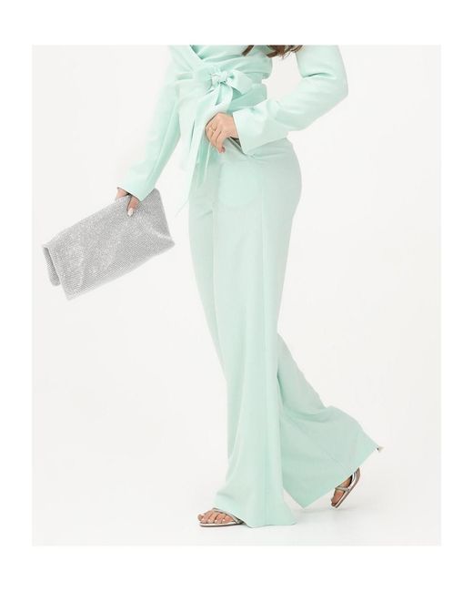 Patrizia Pepe Green Wide-Leg Trousers