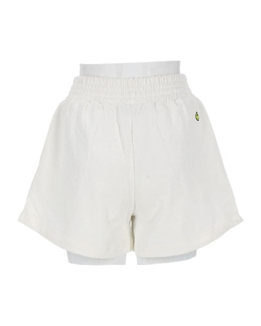 Barrow White Drawstring Jersey Shorts
