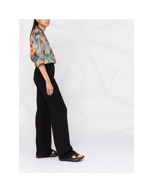 Off-White c/o Virgil Abloh Blue Abstract-Print Bowling Shirt