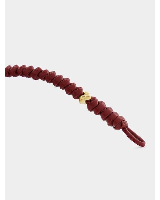 Bottega Veneta Red Knot Bracelet for men