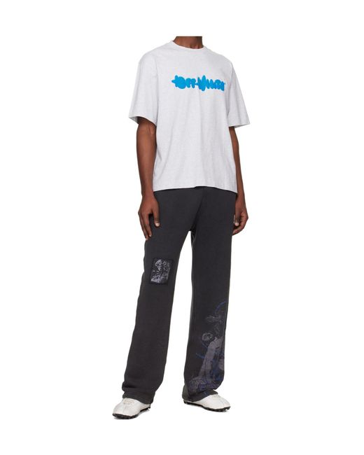 Off-White c/o Virgil Abloh White Puffy Type Skate Crew Neck T-Shirt for men