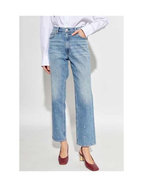Rag & Bone Blue Button-Up Denim Jeans