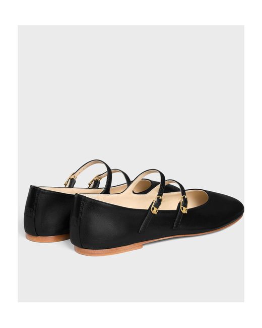 Céline Black Les Ballerines Double Strap