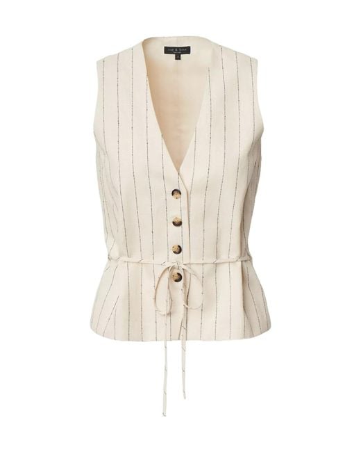 Rag & Bone Natural Striped Vest