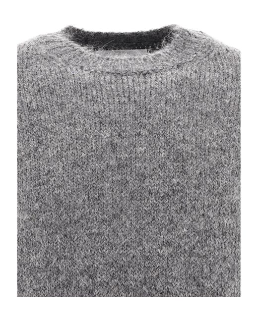 Jil Sander Gray Crewneck Long-Sleeved Jumper for men