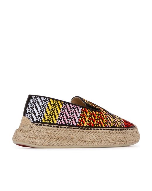 Christian Louboutin Brown Espananou Embroidered Espadrilles