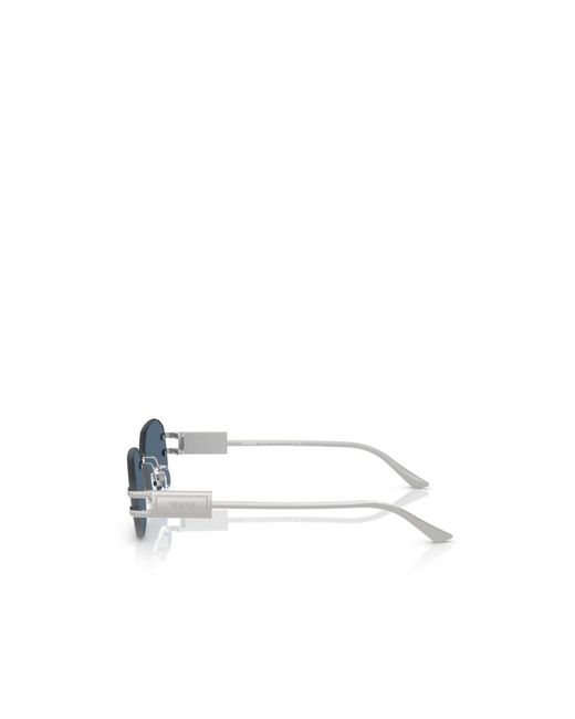 Versace Blue Frameless Sunglasses for men