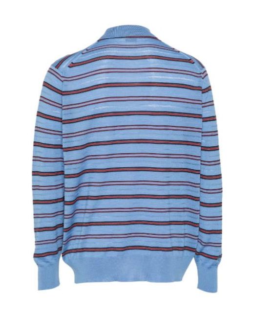 Wales Bonner Blue Beam Polo Shirt for men