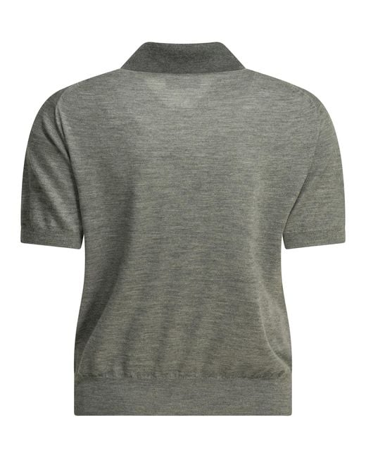 Céline Gray Short-Sleeved Polo Shirt