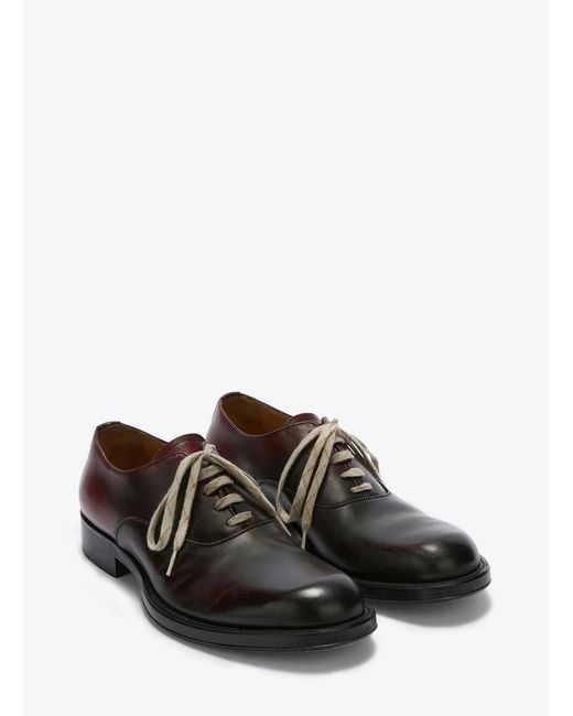 Dries Van Noten Brown Leather Oxford Shoes for men