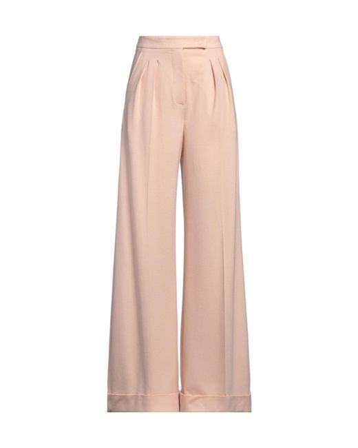 Max Mara Pink Wide-Leg Wool Pants